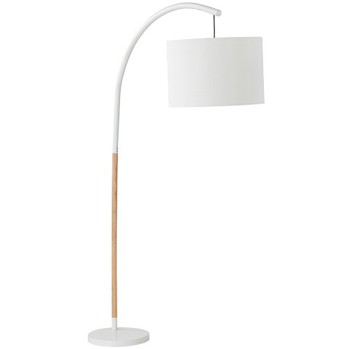 White arched deals floor lamp